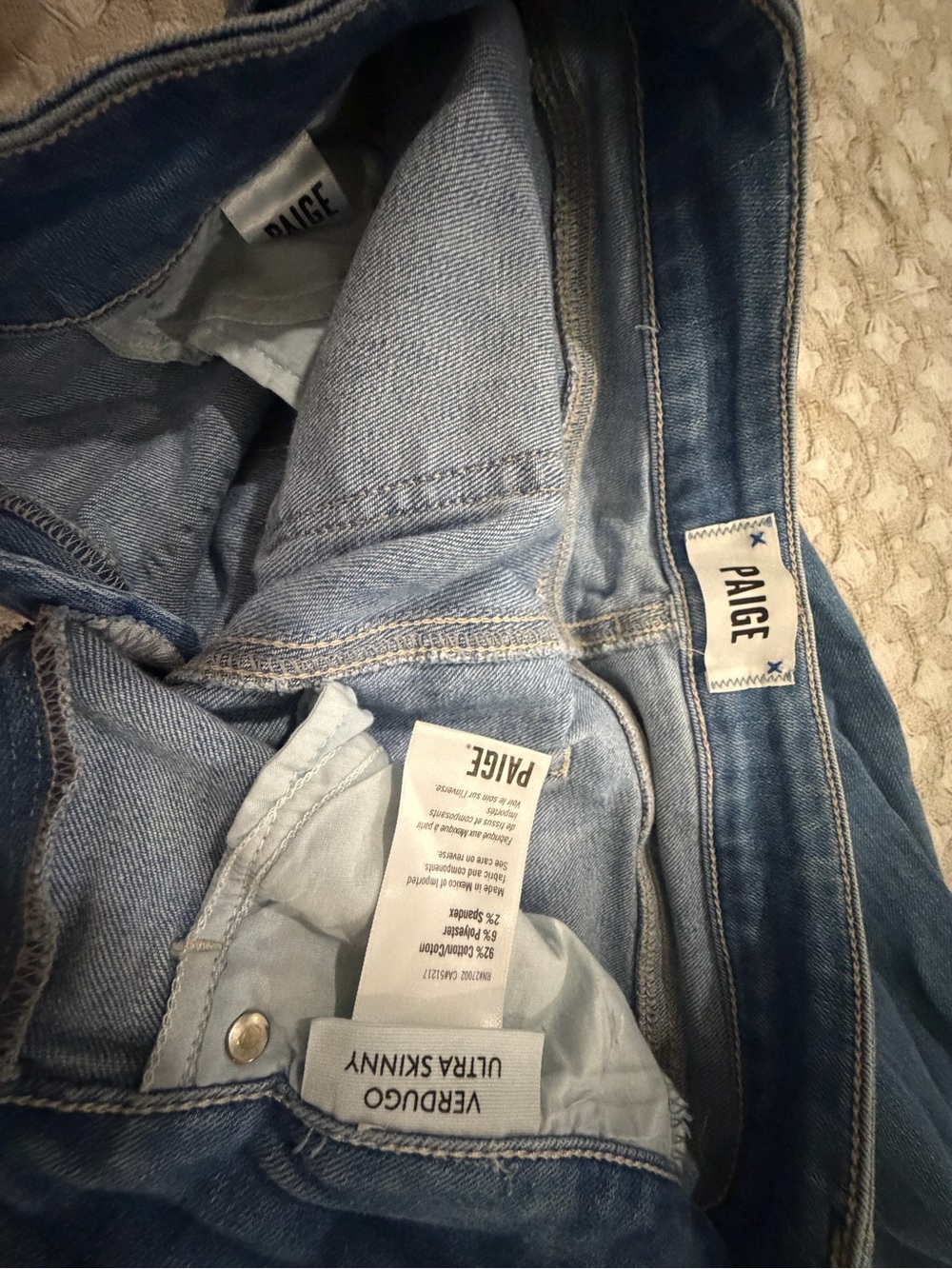 PAIGE Light Wash Ultra Skinny Jeans